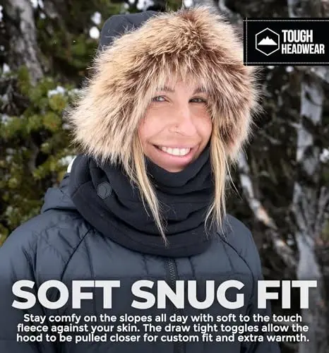 Tough Headwear Fleece Balaclava Ski Mask - Shamol o'tkazmaydigan yuz qoplamasi - Sovuq ob-havo uchun chang'i niqobi - Qishki aksessuarlar - 4