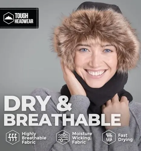 Tough Headwear Fleece Balaclava Ski Mask - Shamol o'tkazmaydigan yuz qoplamasi - Sovuq ob-havo uchun chang'i niqobi - Qishki aksessuarlar - 5