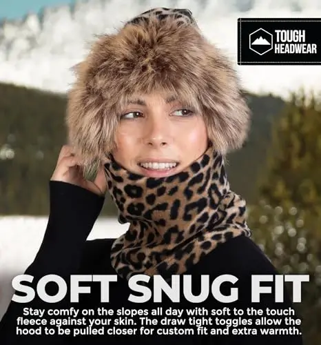 Tough Headwear Fleece Balaclava Ski Mask - Shamold o'tkazmaydigan yuz qoplamasi - Sovuq ob-havo uchun chang'i niqobi - Qishki aksessuarlar - 4