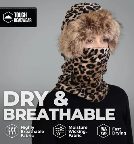 Tough Headwear Fleece Balaclava Ski Mask - Shamold o'tkazmaydigan yuz qoplamasi - Sovuq ob-havo uchun chang'i niqobi - Qishki aksessuarlar - 5
