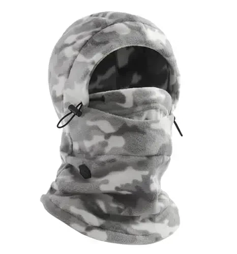 Tough Headwear Fleece Balaclava Ski Mask - Shamolga chidamli yuzni qoplaydigan niqob - Sovuq ob-havo uchun chang'i niqobi - Qishki aksessuarlar - TOUGH