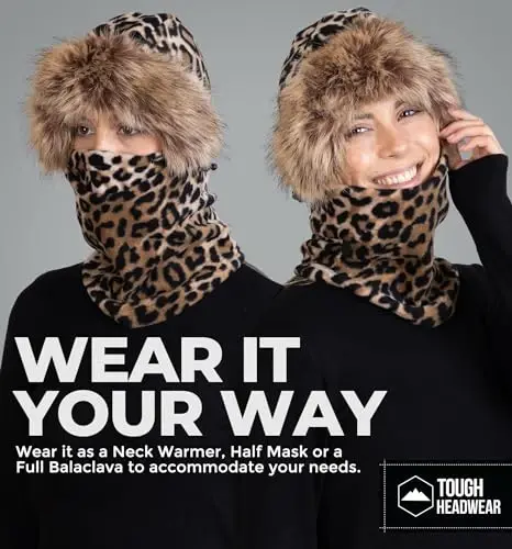 Tough Headwear Fleece Balaclava Ski Mask - Windproof Face Covering - Ski Mask for Cold Weather Gear - Winter Accessories - 6