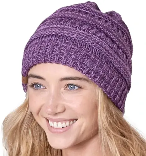 Tough Headwear Slouchy Beanie Hat - Itch-Free Winter Hats for Women - Stretchable Beanies for Women - Acrylic Winter Gear 