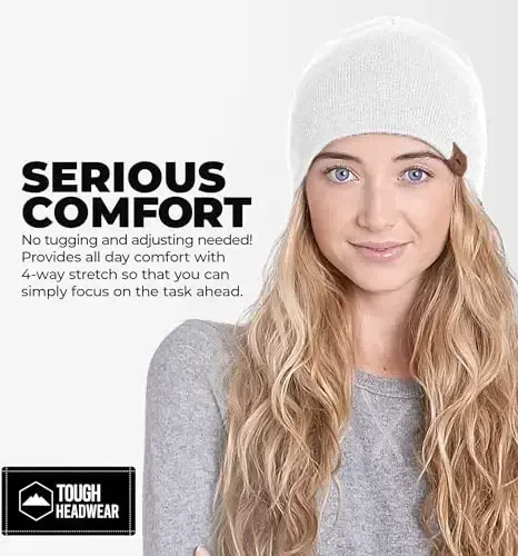 Tough Headwear Kundalik Trikotaj Beanie Shlyapa - Termal Issiqlik Qishki Shlyapa - Nafas Oluvchi, Ayollar va Erkaklar uchun Stretch Fit Beanie - 6