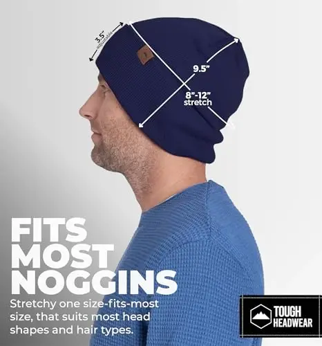 Tough Headwear Cuff Beanie Hat - All-Season Winter Cap - Stretch Fit Women & Mens Beanie - Durable Knit Unisex Winter Caps - 5