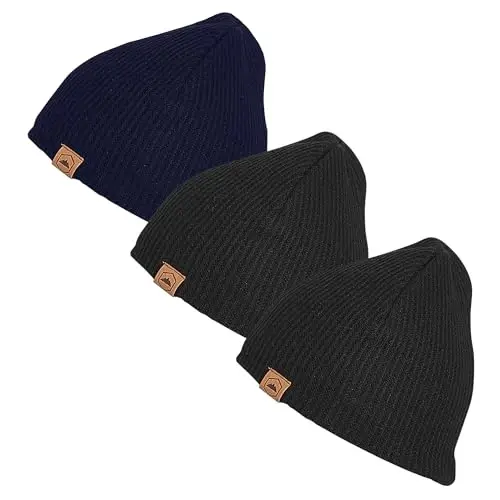 Tough Headwear Ribbed Beanie Hat - Four-Way Stretch Beanie for Women & Men - Lightweight, Soft Acrylic Knit Winter Hat - TOUGH HEADWEAR