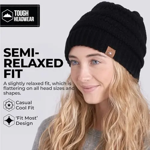 Tough Headwear Slouchy Beanie Hat - Itch-Free Winter Hats for Women - Stretchable Beanies for Women - Acrylic Winter Gear - 4