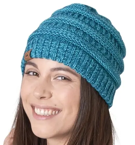 Tough Headwear Slouchy Beanie Hat - Itch-Free Winter Hats for Women - Stretchable Beanies for Women - Acrylic Winter Gear - 1