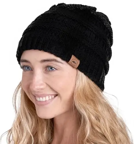 Tough Headwear Slouchy Beanie Hat - Itch-Free Winter Hats for Women - Stretchable Beanies for Women - Acrylic Winter Gear - 1