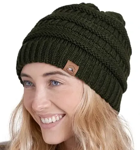 Tough Headwear Slouchy Beanie Hat - Itch-Free Winter Hats for Women - Stretchable Beanies for Women - Acrylic Winter Gear - 1