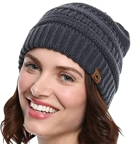Tough Headwear Slouchy Beanie Hat - Itch-Free Winter Hats for Women - Stretchable Beanies for Women - Acrylic Winter Gear - 1