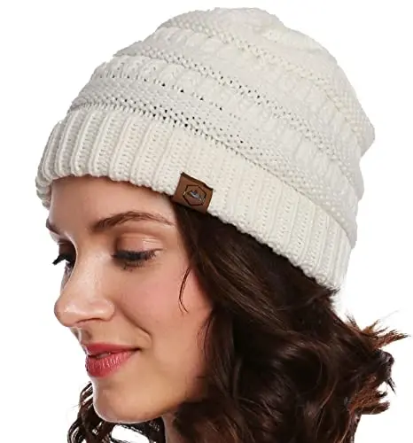 Tough Headwear Slouchy Beanie Hat - Itch-Free Winter Hats for Women - Stretchable Beanies for Women - Acrylic Winter Gear - 1