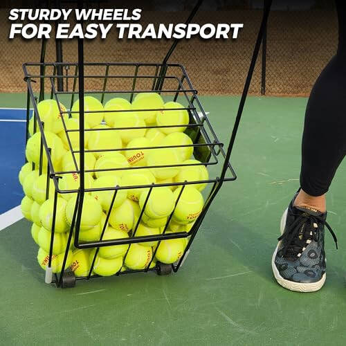 Tourna Ballport Premium Wire Tennis Hopper for Ball Pickup, Practice, and Transport - 2