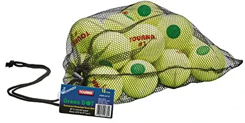 TOURNA Green Dot Low Compression Tennis Balls 