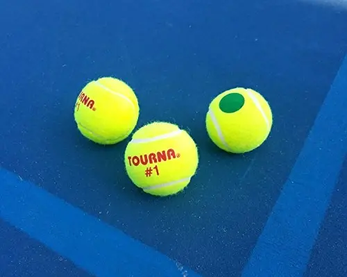 TOURNA Green Dot Low Compression Tennis Balls - 5