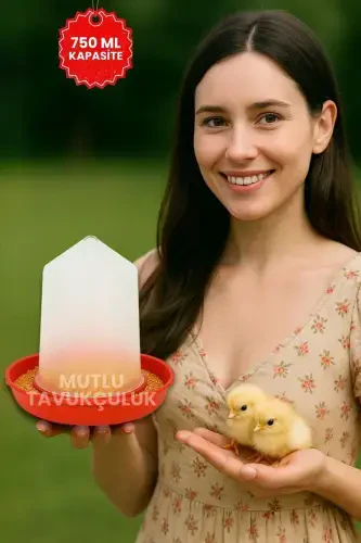 Tovuq boshlang'ich suv va ozuqa idish to'plami 750 ml - 6