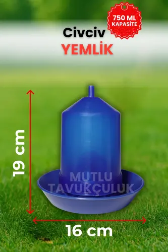 Tovuq boshlang'ich suv va ozuqa idish to'plami 750 ml - 3