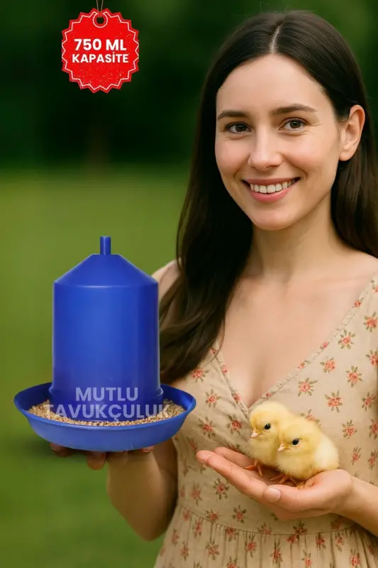 Tovuq boshlang'ich suv va ozuqa idish to'plami 750 ml - 7