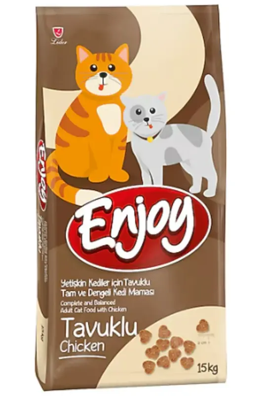 Tovuq go'shti bilan kattalar mushuklari uchun oziq-ovqat 15 kg - ENJOY