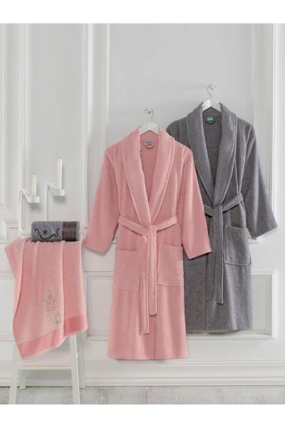 Towel Double Person Bathrobe Set - ROKO VİLLA