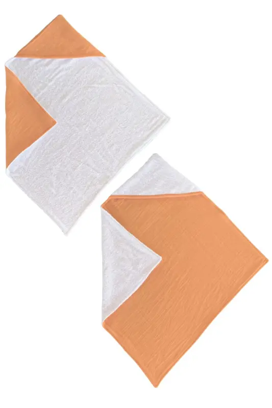 Towel Muslin Hooded Baby Kid Towel Swaddle Bath Towel Cotton Beach Towel Double Sided Use-White - 4