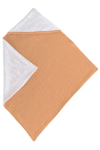 Towel Muslin Hooded Baby Kid Towel Swaddle Bath Towel Cotton Beach Towel Double Sided Use-White - 5