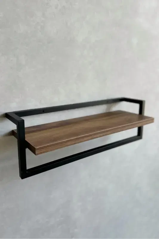 Towel Rack Bathroom Shelf Soap Dish Scarf Hanger Towel Hanger Bathroom Kitchen Organizer Modern Stylish Shelf-Black - 7