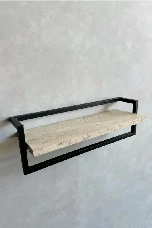 Towel Rack Bathroom Shelf Soap Dish Scarf Hanger Towel Hanger Bathroom Kitchen Organizer Modern Stylish Shelf-Black - 7