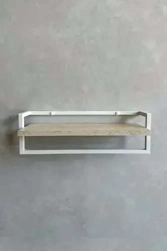 Towel Rack Bathroom Shelf Soap Dish Scarf Hanger Towel Hanger Bathroom Kitchen Organizer Modern Stylish Shelf-White - 5