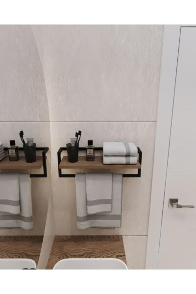 Towel Rack Bathroom Shelf Soap Dish Scarf Hanger Towel Hanger Bathroom Kitchen Organizer Multi-Purpose Rack - 3