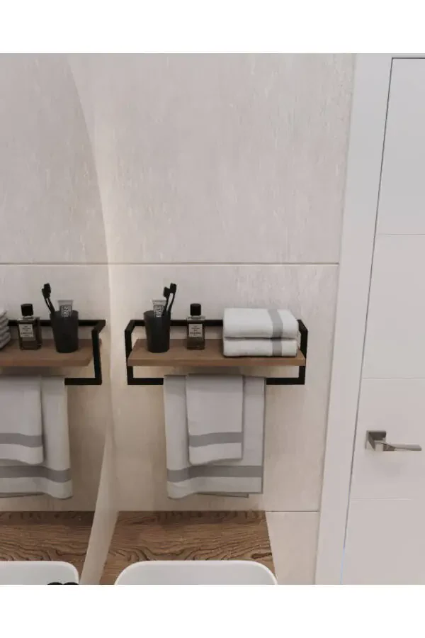 Towel Rack Bathroom Shelf Soap Dish Scarf Hanger Towel Hanger Bathroom Kitchen Organizer Multi-Purpose Rack - 3