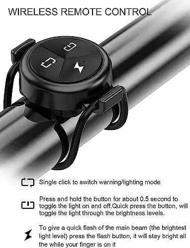 TOWILD Bike Lights for Night Riding,Compatible with Garmin/GoPro Mount,600 Lumen Bike Headlight,2000mAh Rechargeable Battery,Waterproof Bike Front Light for Commuter Cyclists-Fits All Bikes - 4