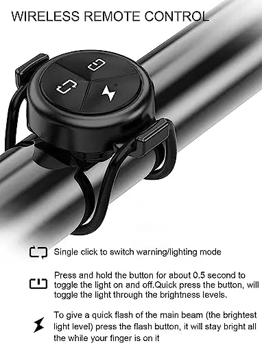 TOWILD Bike Lights for Night Riding,Compatible with Garmin/GoPro Mount,600 Lumen Bike Headlight,2000mAh Rechargeable Battery,Waterproof Bike Front Light for Commuter Cyclists-Fits All Bikes - 3