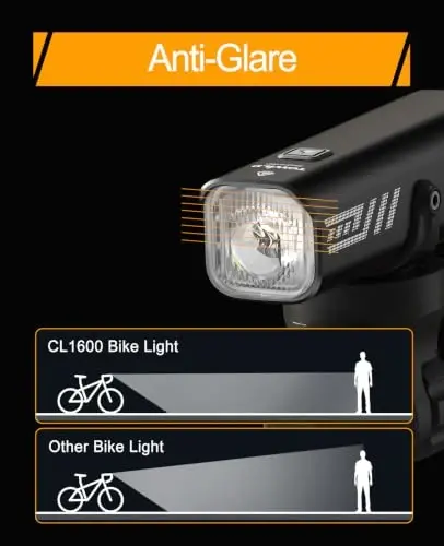 TOWILD Bike Lights for Night Riding,Compatible with Garmin/GoPro Mount,Rechargeable Battery,Waterproof Bike Front Light for Commuter Cyclists-Fits All Bikes - 5