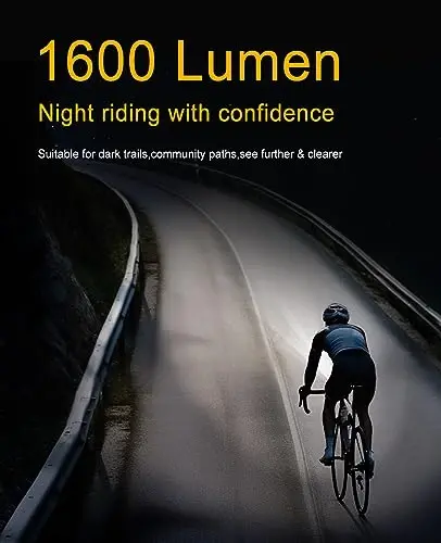 TOWILD Bike Lights for Night Riding,Compatible with Garmin/GoPro Mount,600 Lumen Bike Headlight,2000mAh Rechargeable Battery,Waterproof Bike Front Light for Commuter Cyclists-Fits All Bikes - TOWILD (1)