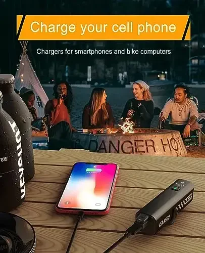 TOWILD Kechki paytlarda haydash uchun velosiped chiroqlari, Garmin/GoPro o'rnatish bilan mos, 600 Lumenli velosiped faralari, 2000mAh qayta zaryadlanuvchi batareya, Commuter velosipedchilari uchun suv o'tkazmaydigan velosiped old chiroqlari-Barcha velosipedlarga mos keladi - 7