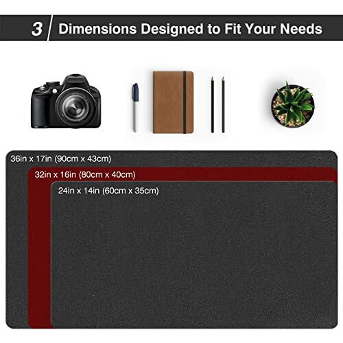 TOWWI Dual Sided Desk Pad, Large Desk Mat, Waterproof Desk Blotter Protector Mouse Pad, Leather Desk Pad Large for Keyboard and Mouse (24