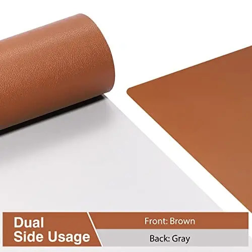 TOWWI Dual Sided Desk Pad, Large Desk Mat, Waterproof Desk Blotter Protector Mouse Pad, Leather Desk Pad Large for Keyboard and Mouse (24