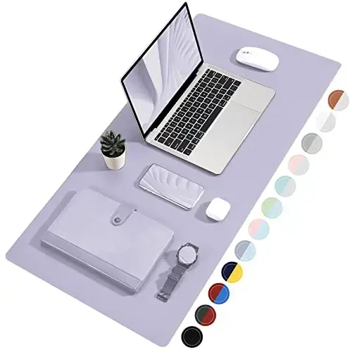 TOWWI Dual Sided Desk Pad, Large Desk Mat, Waterproof Desk Blotter Protector Mouse Pad, Leather Desk Pad Large for Keyboard and Mouse (36