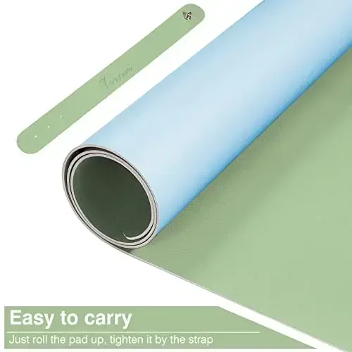TOWWI Dual Sided Desk Pad, Large Desk Mat, Waterproof Desk Blotter Protector Mouse Pad, Leather Desk Pad Large for Keyboard and Mouse (36