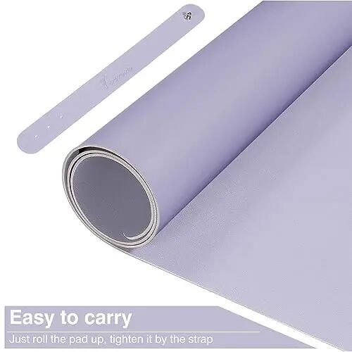 TOWWI Dual Sided Desk Pad, Large Desk Mat, Waterproof Desk Blotter Protector Mouse Pad, Leather Desk Pad Large for Keyboard and Mouse (24