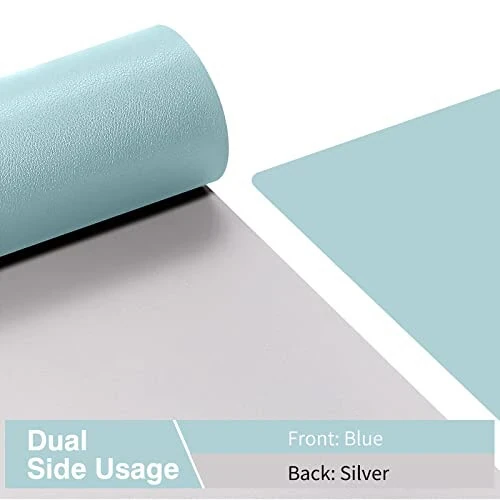 TOWWI Dual Sided Desk Pad, Large Desk Mat, Waterproof Desk Blotter Protector Mouse Pad, Leather Desk Pad Large for Keyboard and Mouse (32