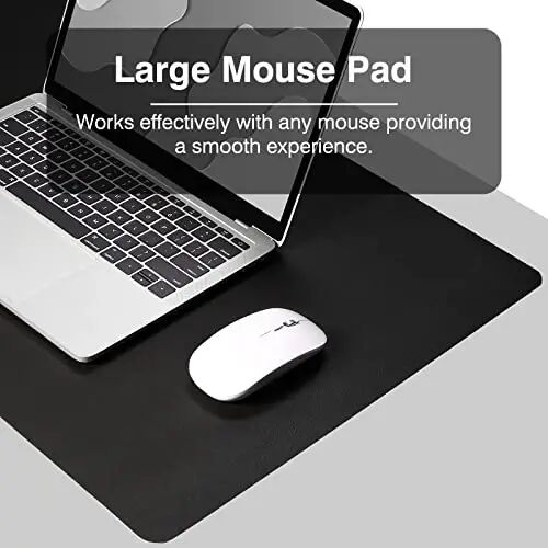 TOWWI Dual Sided Desk Pad, Large Desk Mat, Waterproof Desk Blotter Protector Mouse Pad, Leather Desk Pad Large for Keyboard and Mouse (36