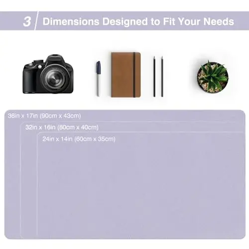 TOWWI Dual Sided Desk Pad, Large Desk Mat, Waterproof Desk Blotter Protector Mouse Pad, Leather Desk Pad Large for Keyboard and Mouse (24