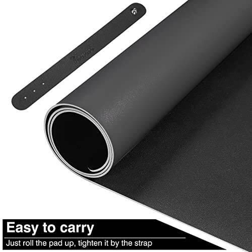 TOWWI Dual Sided Desk Pad, Large Desk Mat, Waterproof Desk Blotter Protector Mouse Pad, Leather Desk Pad Large for Keyboard and Mouse (32