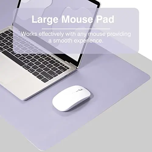 TOWWI Dual Sided Desk Pad, Large Desk Mat, Waterproof Desk Blotter Protector Mouse Pad, Leather Desk Pad Large for Keyboard and Mouse (32