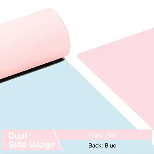 TOWWI Dual Sided Desk Pad, Large Desk Mat, Waterproof Desk Blotter Protector Mouse Pad, Leather Desk Pad Large for Keyboard and Mouse (36