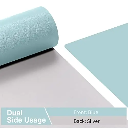 TOWWI Двусторонняя подставка для стола, Большой коврик для стола, Водонепроницаемая подкладка для стола, Защитный коврик для мыши, Кожаная подставка для стола для клавиатуры и мыши (32