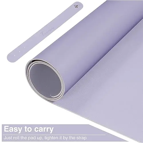 TOWWI Dual Sided Desk Pad, Large Desk Mat, Waterproof Desk Blotter Protector Mouse Pad, Leather Desk Pad Large for Keyboard and Mouse (36