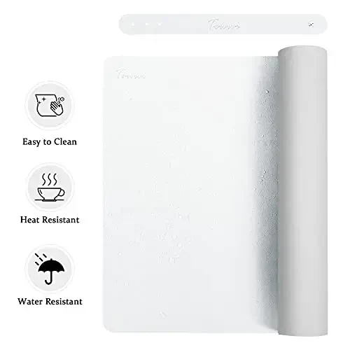 TOWWI Ikki tomonlama stol yostig'i, Katta stol uchun gilam, Suv o'tkazmaydigan stol himoyachisi sichqoncha yostig'i, Klaviatura va sichqoncha uchun katta charm stol yostig'i (24